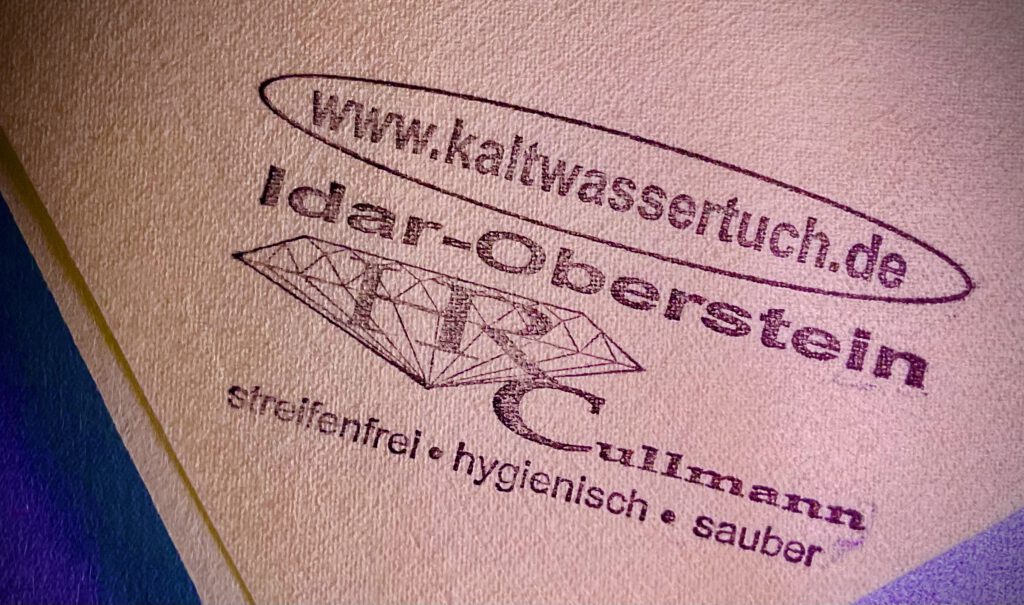 Kaltwassertuch Logo Detail