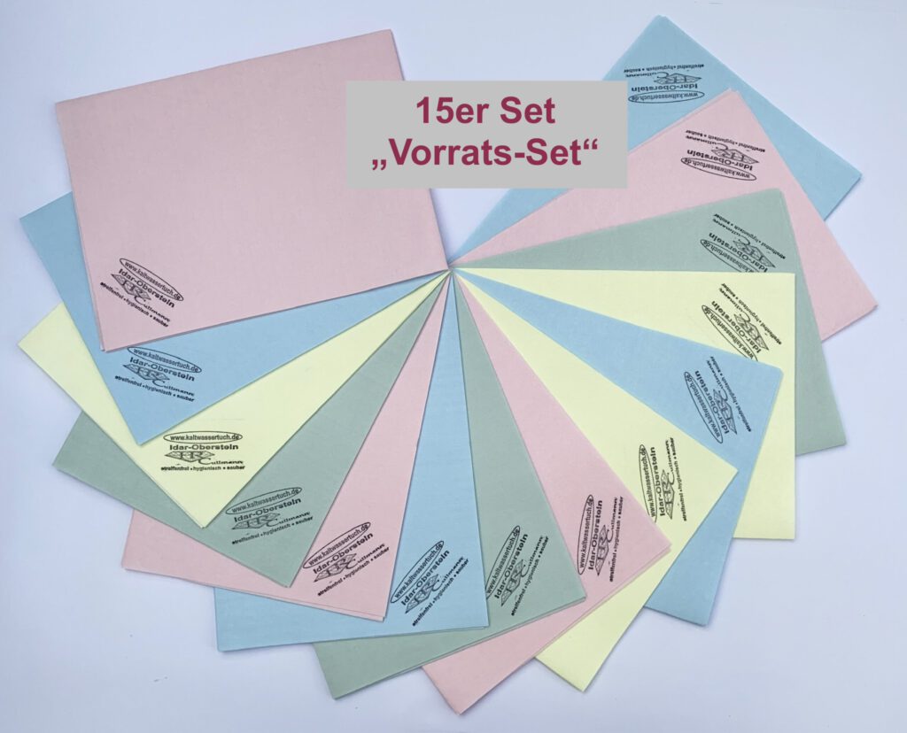 15er-Set Kaltwassertücher - Vorratspack